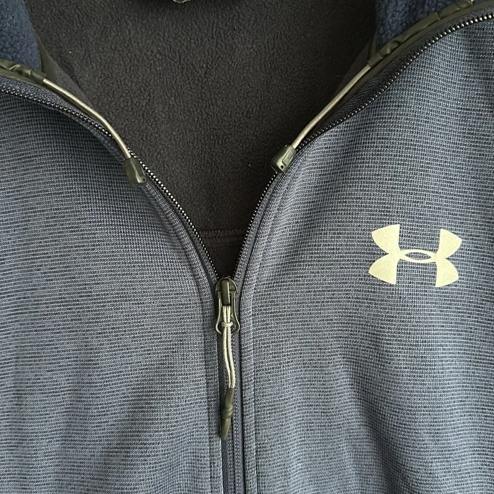 Under Armour Storm Jacket Style 1280754 Fleece Lined Pockets ColdGear Zip Up Men